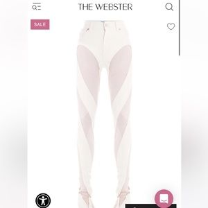Mugler Sheer Spiral Jean Ivory And Nude 01